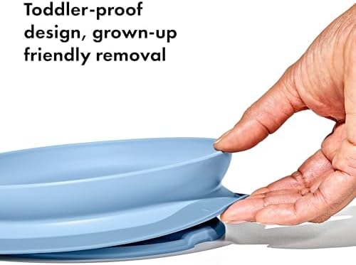 Close up of curved side walls on OXO Tot toddler plate