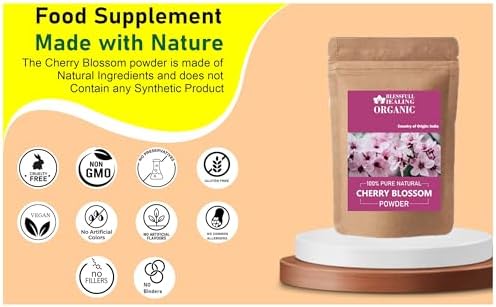 Blessfull Healing sakura powder used as an edible ingredient for floral lattes