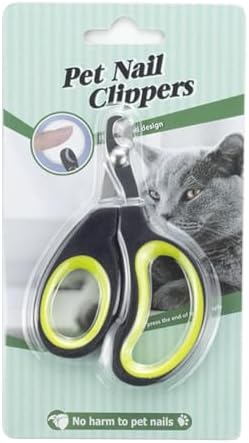 Close up view of small animal claw clipper sharp blades and ergonomic non slip handles
