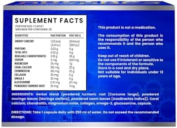 Ultra Advance 3 Blue supplement bottle 30 capsules label detail