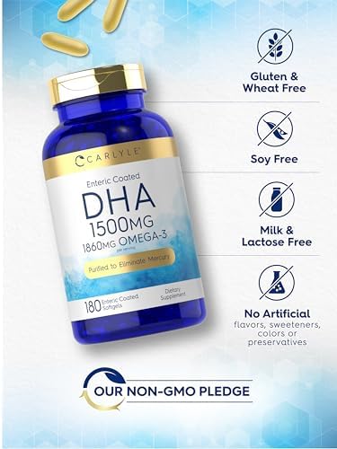 Close up view of authentic imported American cognitive support health supplement bottle.