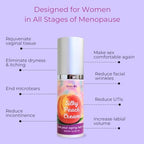 Silky Peach bioidentical estriol cream for vaginal dryness and itching relief.