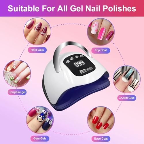 Beenle nail lamp curing gel nails in home salon setting