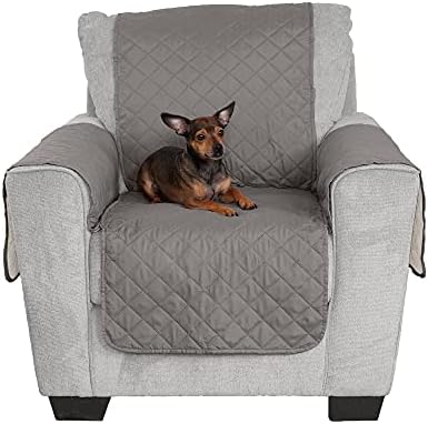 Furhaven pet furniture guard showing the adjustable strap system for a secure non slip fit.