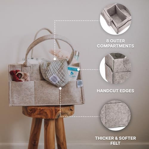 Parker Baby diaper organizer used on a changing table