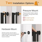 Senneny tall indoor safety gate protecting a home hallway space.