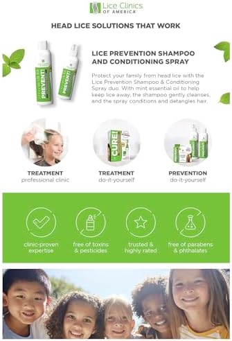 Lice Clinics of America non toxic hair care set for kids head lice protection
