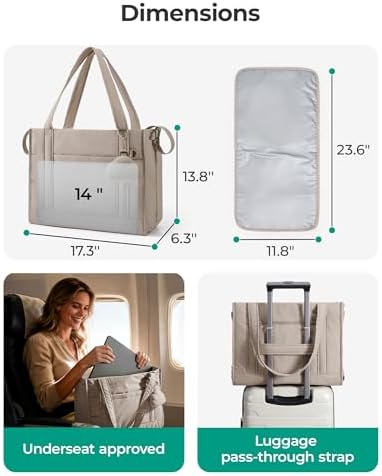 Bagsmart multifunctional travel tote standing on flat base