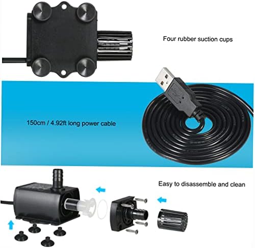 Decdeal mini water pump connected to a desktop fountain setup