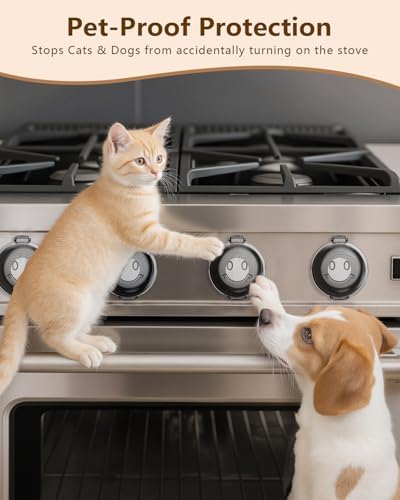Detailed view of 3M adhesive application for stove safety covers