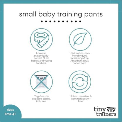 Three pack of reusable absorbent training underwear for babies and toddlers