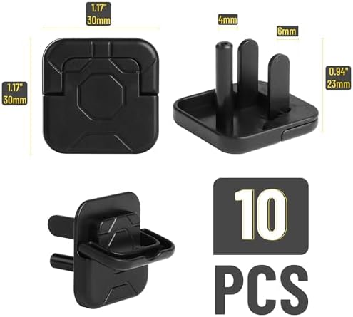 Bates Choice baby proofing black outlet plug covers side profile