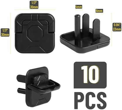 Bates Choice baby proofing black outlet plug covers side profile