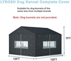Lybosh all weather large dog kennel shelter clear window view