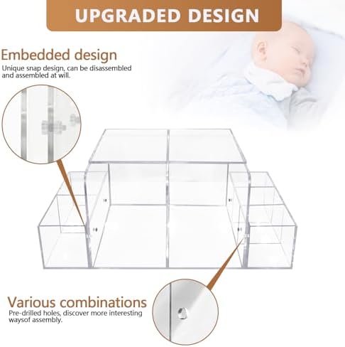 GILPWA acrylic storage caddy holding baby wipes and diapers