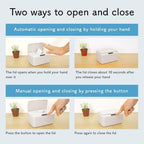 White plastic automatic wipe dispenser for baby care