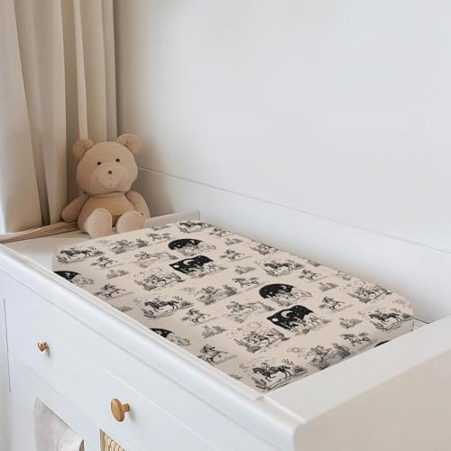 Kastlee rodeo toile baby changing table mat in lifestyle setting