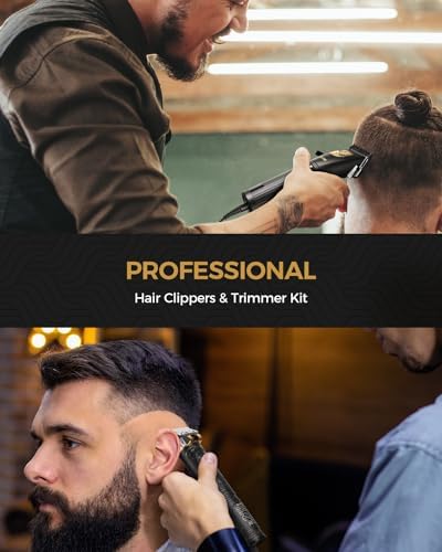 GLAKER cordless hair clipper with digital LED display showcasing battery percentage