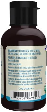 Alcohol-free stevia drops for keto-friendly sugar-free coffee and tea