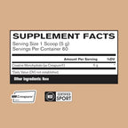 Bare Performance Nutrition Creapure powder supplement label details