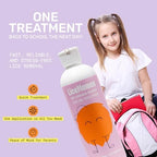 Close up of Lice Mamas bottle showing the expert backed logo.