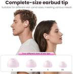 Side angle profile of OSOF noise cancelling earplugs showing the ergonomic semi in ear design