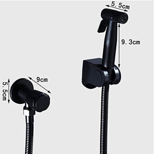 Wimpbladb matte black toilet flushing sprayer set components