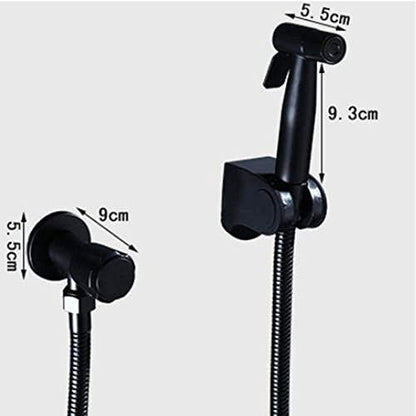 Wimpbladb matte black toilet flushing sprayer set components