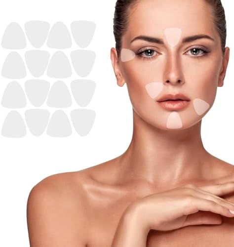 Prypug anti wrinkle facial patches applied to the forehead and eye area for overnight skin smoothing.