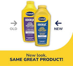 Dr. Scholl's SweatMax technology foot powder bottle showing 24-hour protection labels.