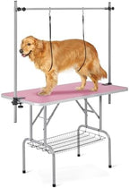 Yaheetech portable dog grooming table with adjustable H-shaped arm