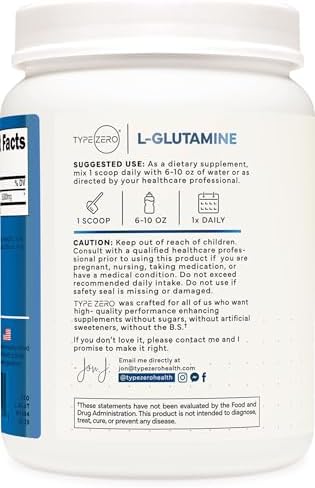 Type Zero 1 kilogram container back label with ingredients