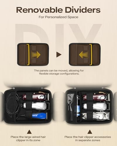 Hedume water resistant barber accessories bag showing protective hard shell texture