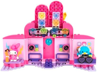Assembled Sanrio My Melody music store with open hinged walls showing interior play area