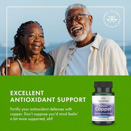 Swanson Copper Chelate trace mineral tablets
