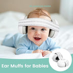 Baby Ear Muffs Noise Cancelling Headphones,Hearing Protection for Infant Newborn 0-36 Months,Adjustable Sound Proof Earmuffs for Travel Airplane Sleep,Baby Travel Essentials Must Haves - Image 7