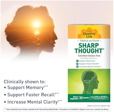 Country Life Sharp Thought cognitive support supplement ingredient panel