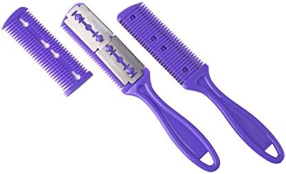 Five pieces razor combs displaying sparse and dense tooth textures