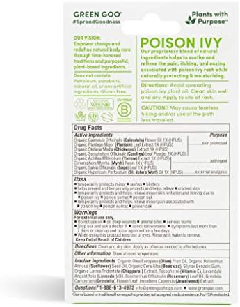 Green Goo anti-itch ointment for soothing toxic plant rashes and bug bites