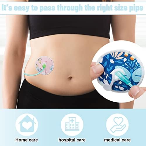 Close up of Sosation feeding tube cotton pad with butterfly design