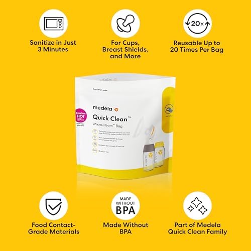 Back of Medela sterilizer bag with tracking grid visible