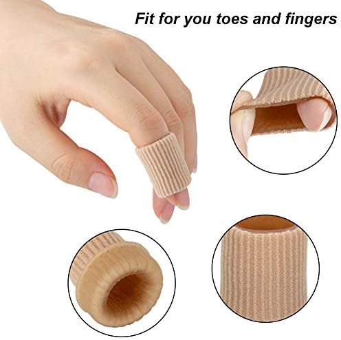 Ergonomic yellow toe tubes applied to toes for blister prevention