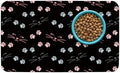Thmasamwr Quick Dry Absorbent Pet Feeding Mat on floor