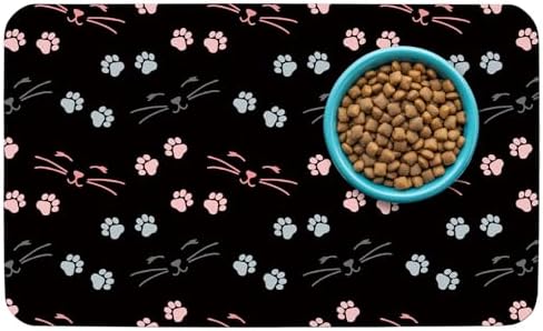 Thmasamwr Quick Dry Absorbent Pet Feeding Mat on floor