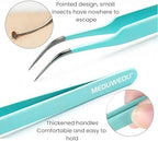 MEDUWEDU Tick Removal Tool Kit for Dogs, Cats & Humans - Stainless Steel Tick Tweezer, Fork & Dual-Head Clamp with Leather Pouch, Safe & Easy Tick Remover for Pets, Ideal for Grooming & Outdoor Travel - Image 4