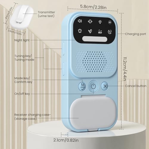 Eivitrevy alarm receiver showing the soft night light and UV mode features.