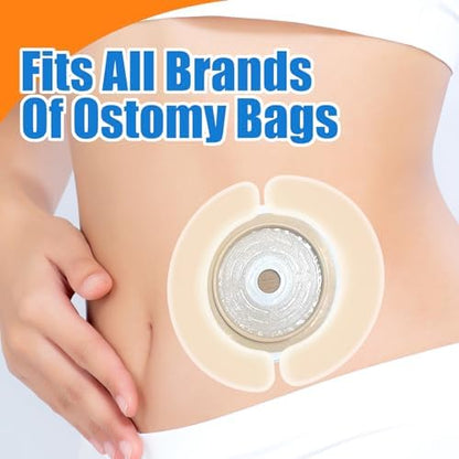 Flexible skin friendly stoma barrier extension strips for active lifestyle use