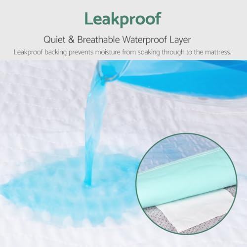 Close up of CoolShields reusable mattress protector texture