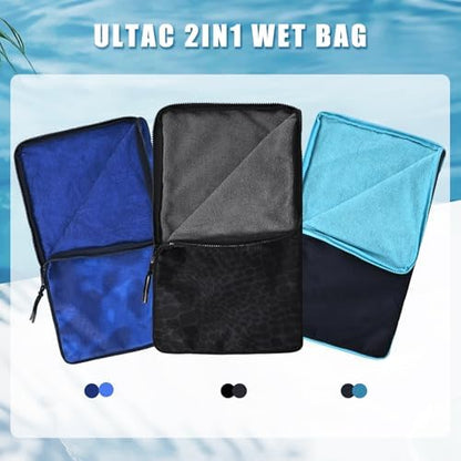 Close up of microfiber terry cloth interior of Ultac wet bag