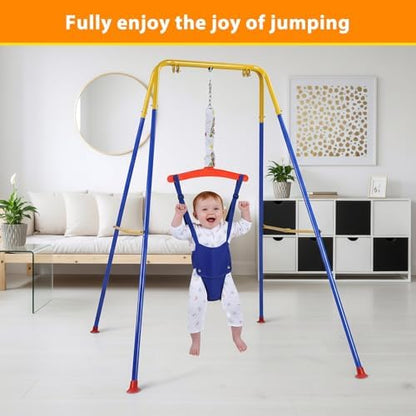 Infant jumper seat with safety harness for 6-24 months